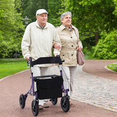 Foldable Rolling Walker with Seat-Purple