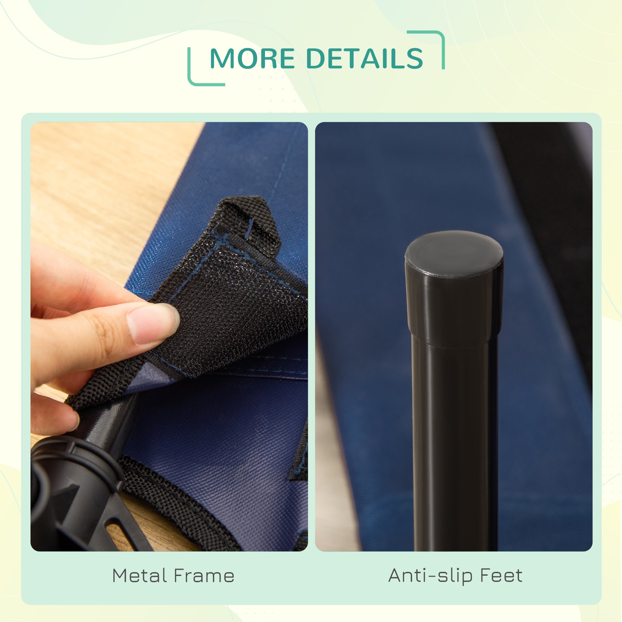 PawHut Raised Dog Bed Cat Elevated Lifted Puppy Pet Elevated Cot Portable Camping Basket √¢‚Ç¨‚Äú Blue (Medium)