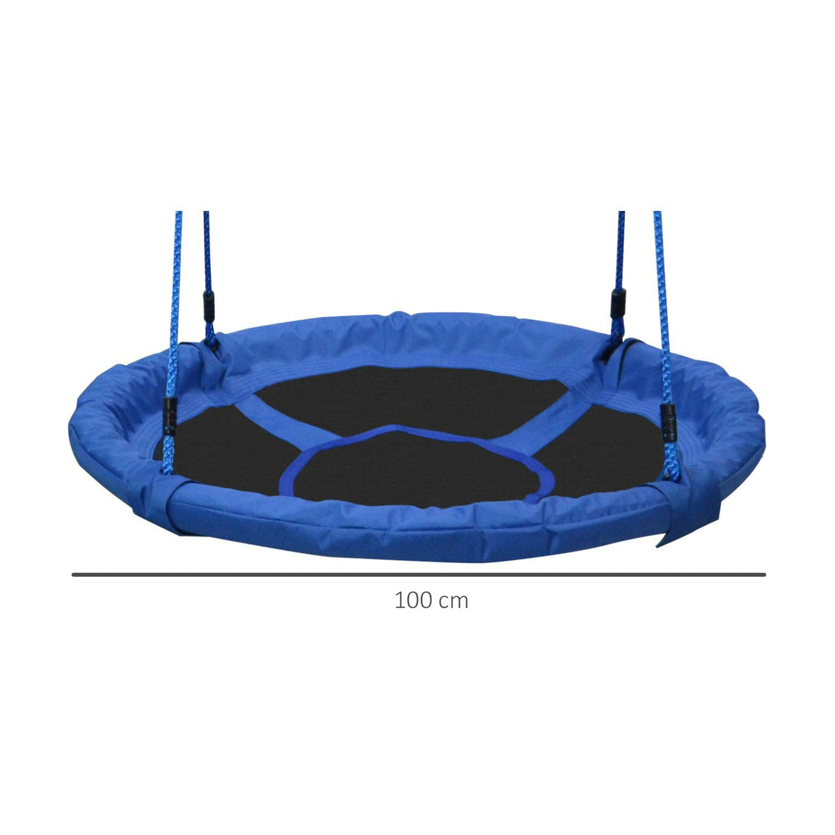 HOMCOM Kid Nest Swing Seat Saucer Tree in Blue