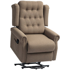 HOMCOM 45 Lifting Riser and Recliner Armchair - Dark Brown