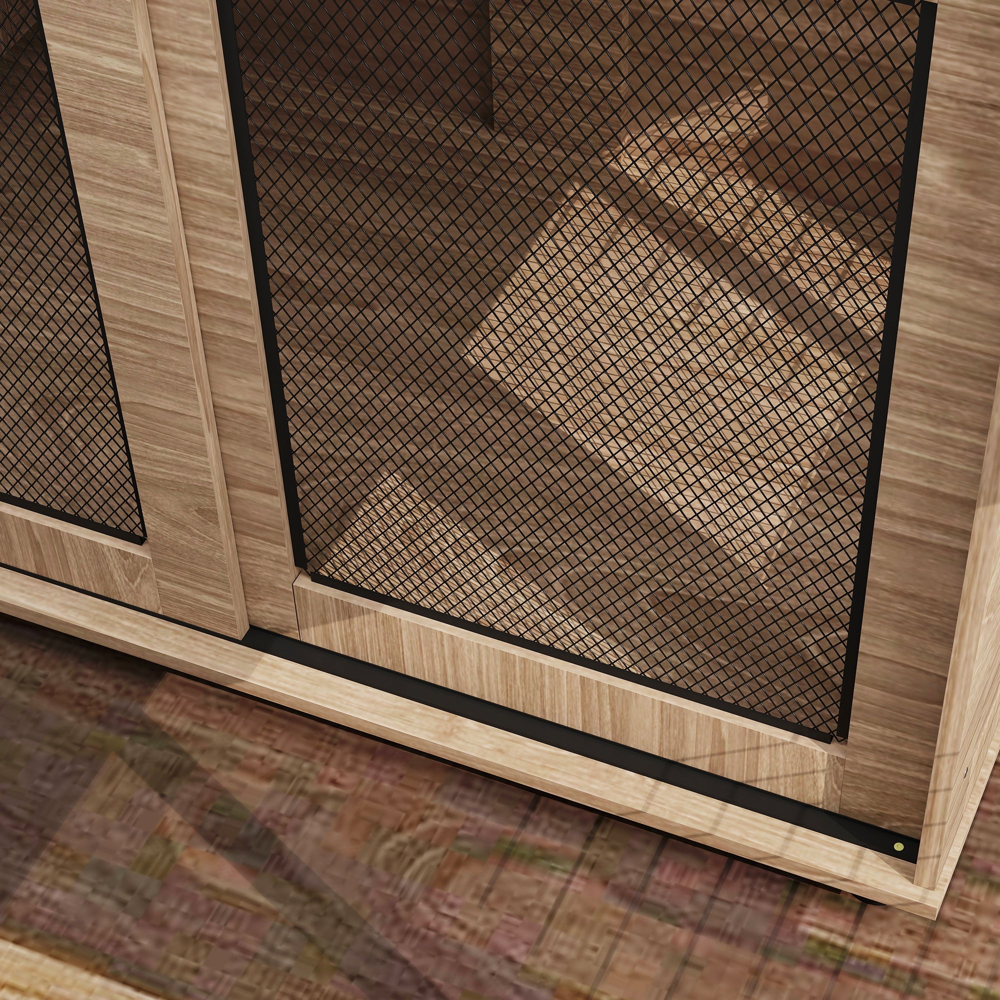 PawHut Dog Crate Furniture with Sliding Door for Large Dogs, Walnut Brown