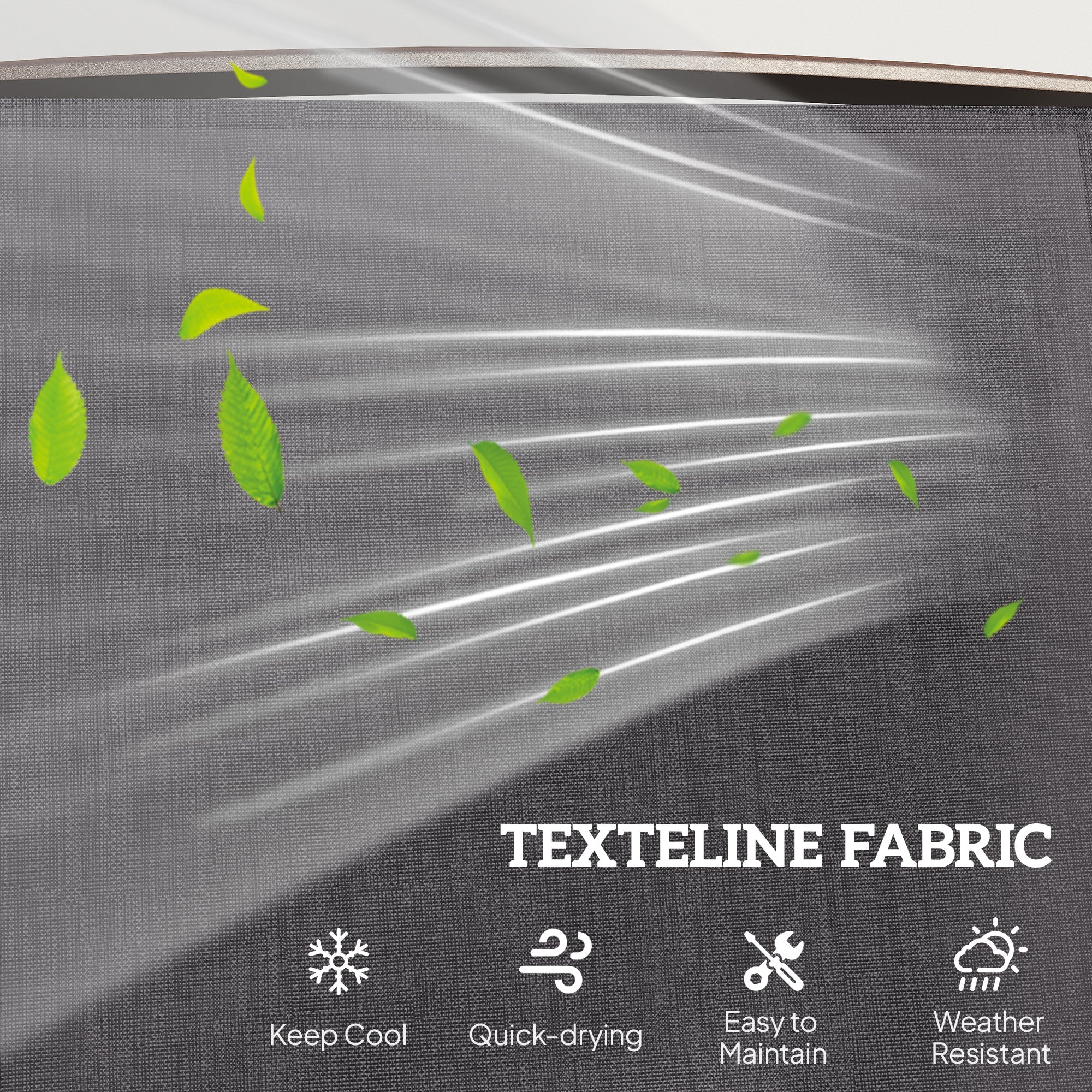 Outsunny Gliding Jack and Jill Seat, with Glass-Top Table - Brown/Grey