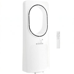 HOMCOM Bladeless Tower Fan for Bedroom, 36dB Standing Cooling Fan with Oscillating, 3 Speeds, 3 Modes, 15H Timer, White