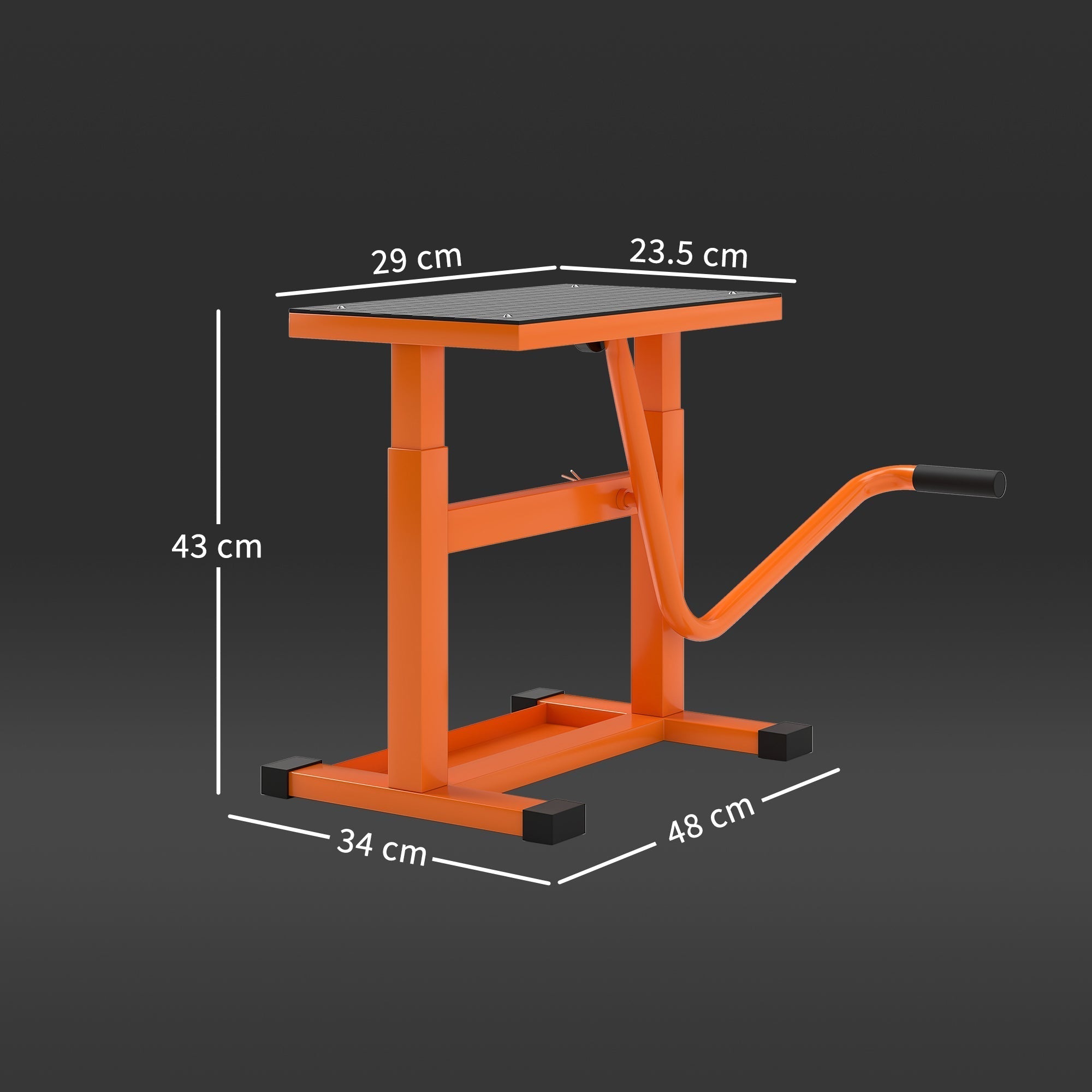 DURHAND Steel Motorbike Jack Lift, 27.5 / 39.5 H cm - Orange