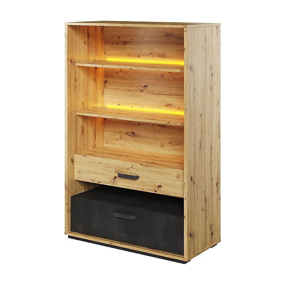 Qubic 06 Bookcase 90cm with LED