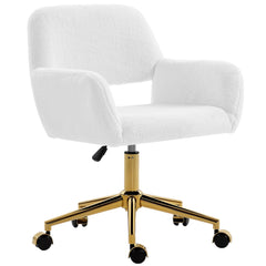 HOMCOM Faux Fur Rabbit Chair - Cream White