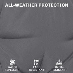 Outsunny Outdoor Chair Seat Cushions Set of 2, Garden Chair Cushions with 7cm Thick Foam & Ties, Dark Grey
