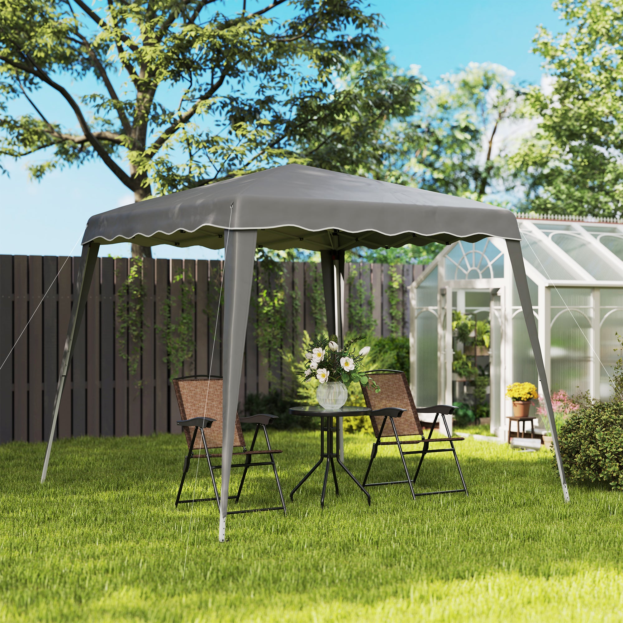 Outsunny 2.5 x 2.5M Pop up Garden Tent - Grey