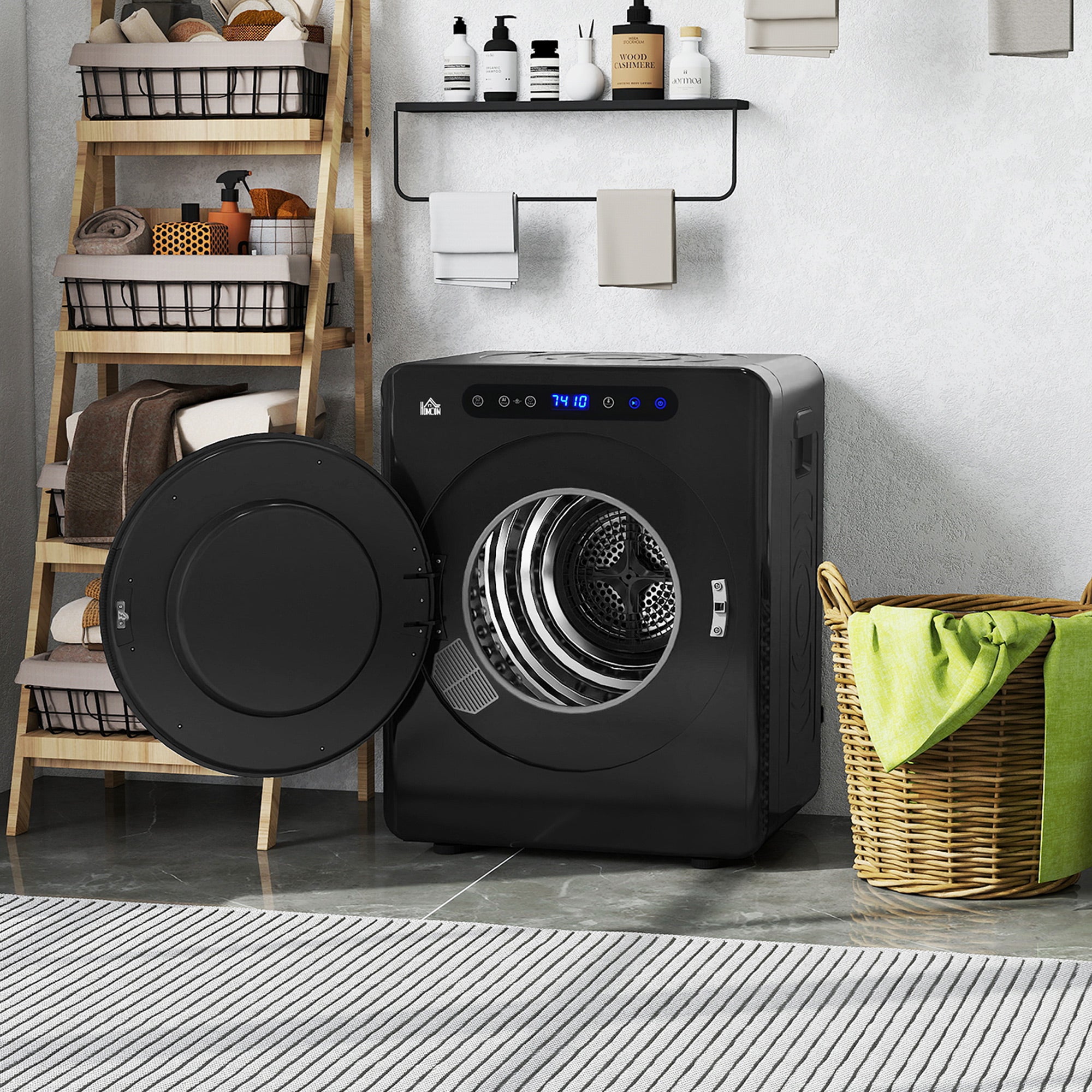 HOMCOM 4kg Compact 40-60√¢‚Äû∆í Tumble Dryer - Black