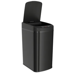 HOMCOM 12L Sensor Bin, Automatic Touchless Motion Sensor Kitchen Bin with Fingerprint Resistant Stainless Steel, Black