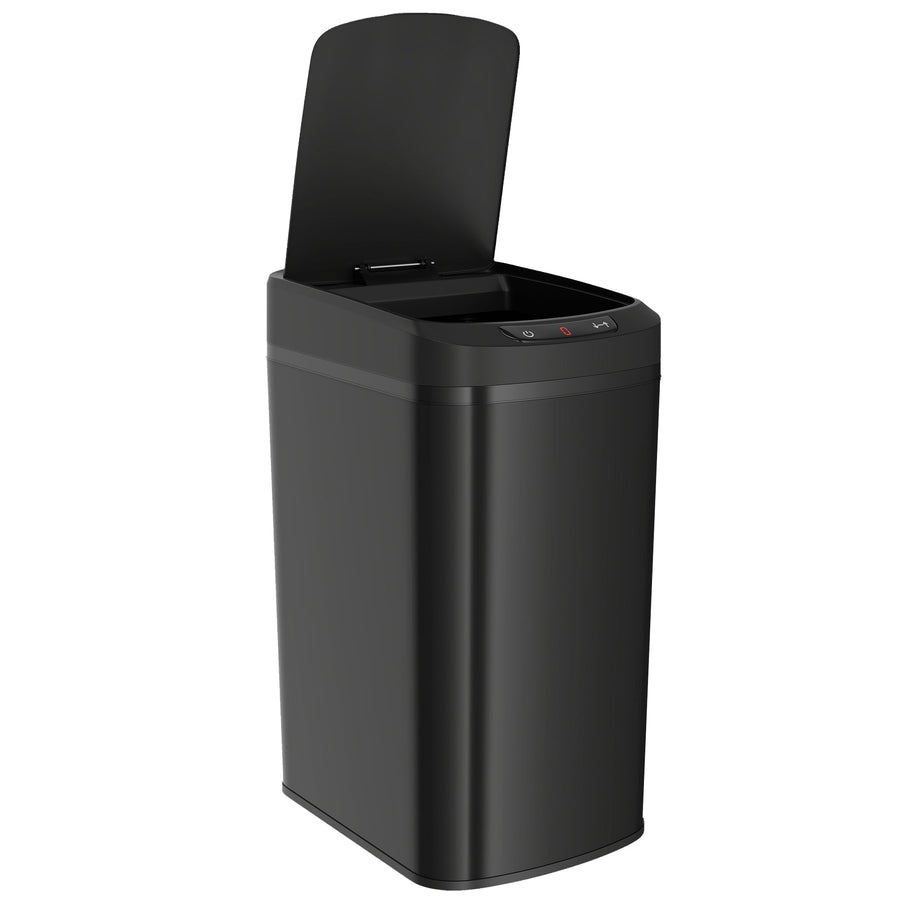 HOMCOM 12L Sensor Bin, Automatic Touchless Motion Sensor Kitchen Bin with Fingerprint Resistant Stainless Steel, Black