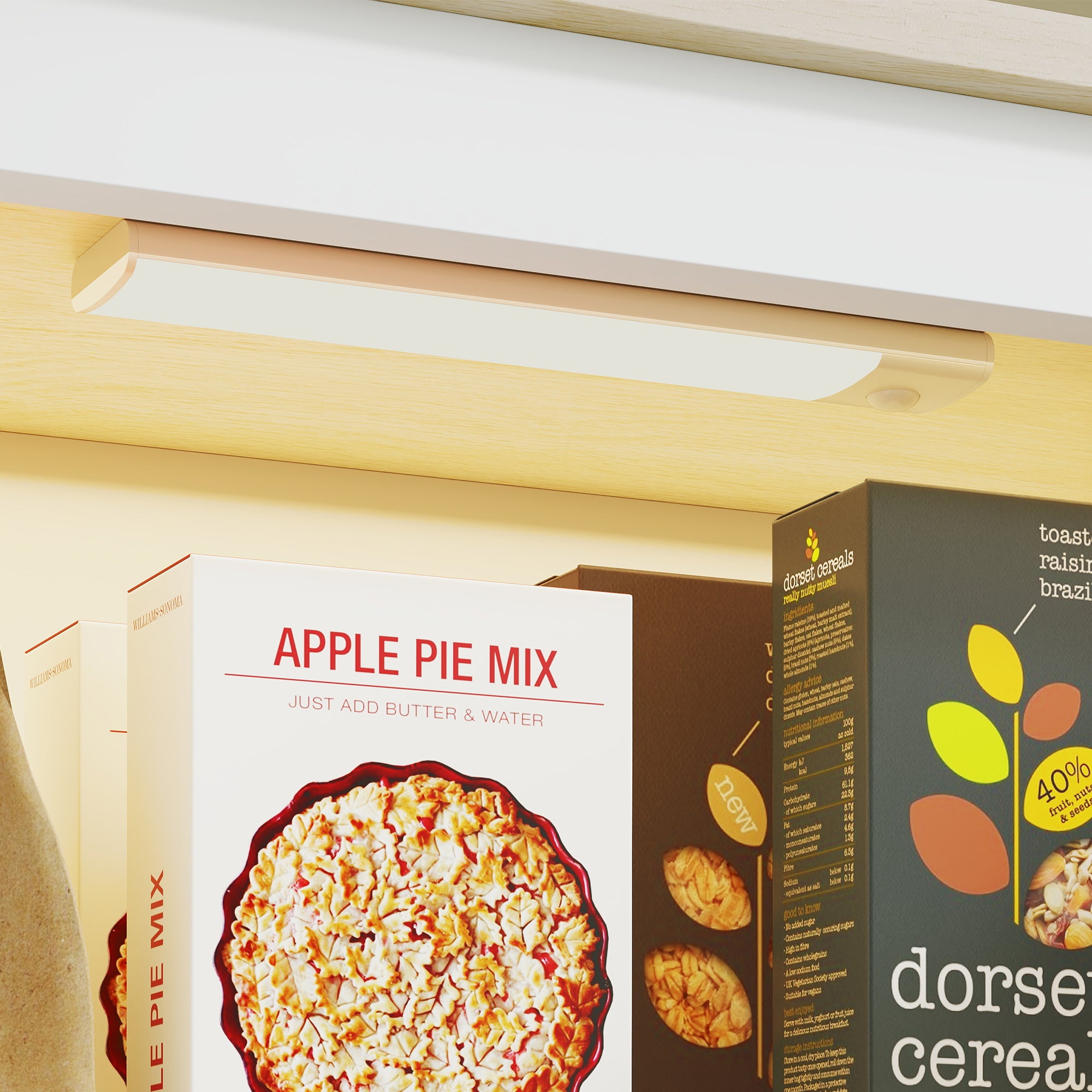 HOMCOM 176.5 cm Tall Pantry Cupboard with Motion Sensor LED Light - White