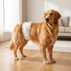 PawHut Dog Diapers Super Absorbent Leak-Proof Dog Nappies for Male Dogs Size L 62-80 cm Waist