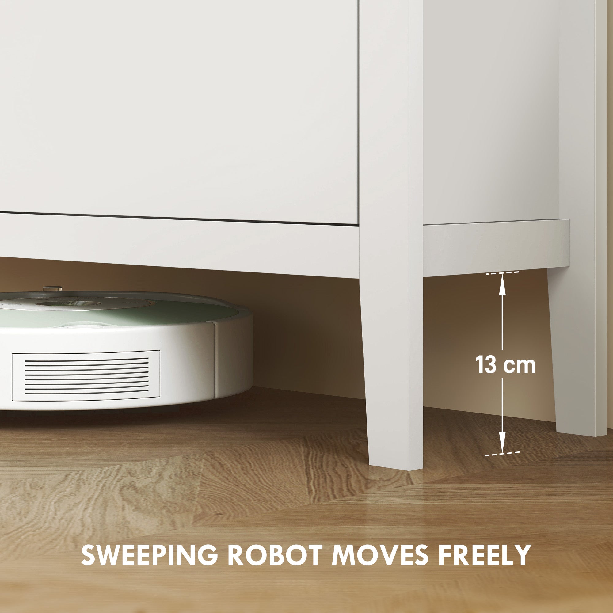 HOMCOM Modern Four-Drawer Shoe Cabinet - White