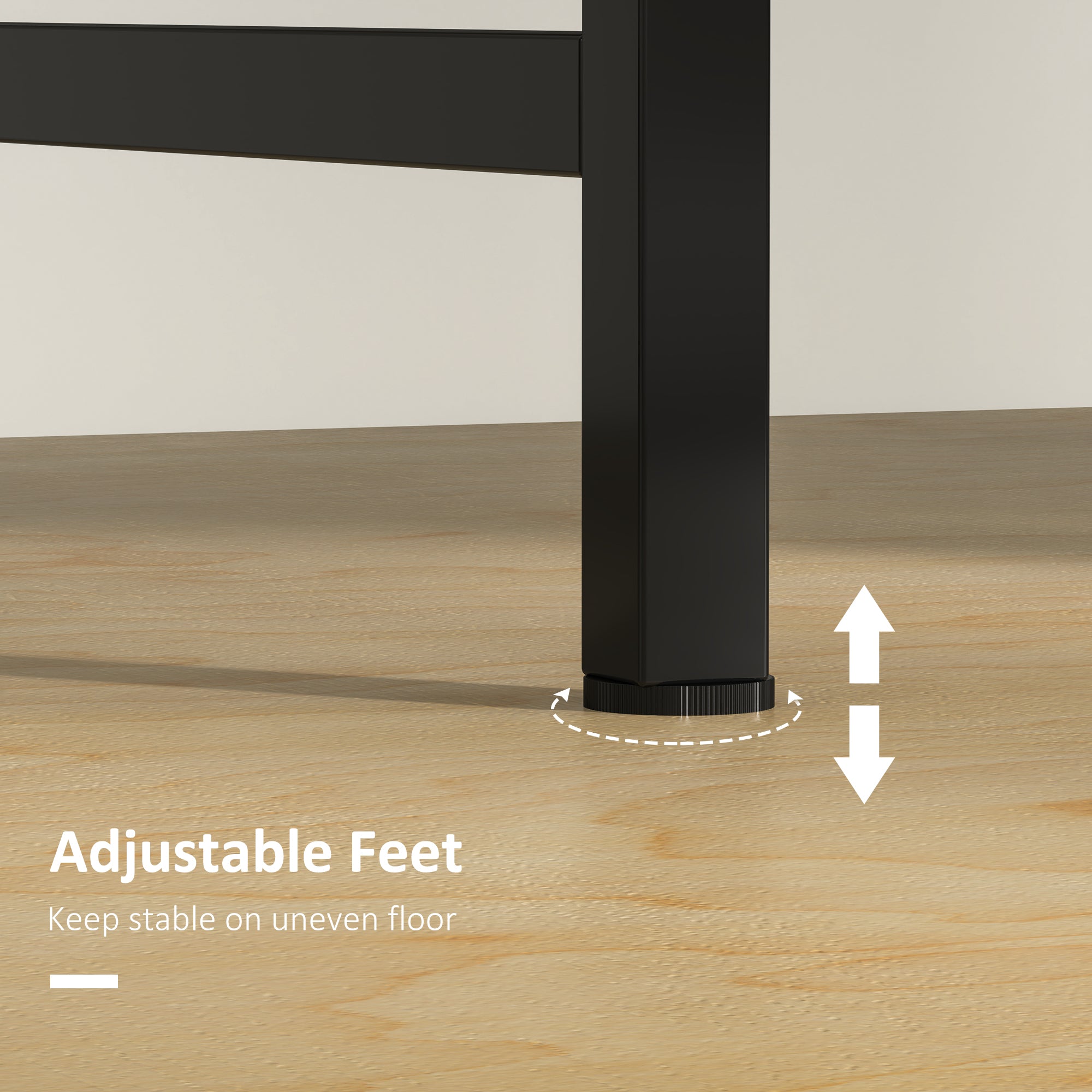 HOMCOM 2-Tier Computer Desk, 100 x 60 cm, Rustic Brown