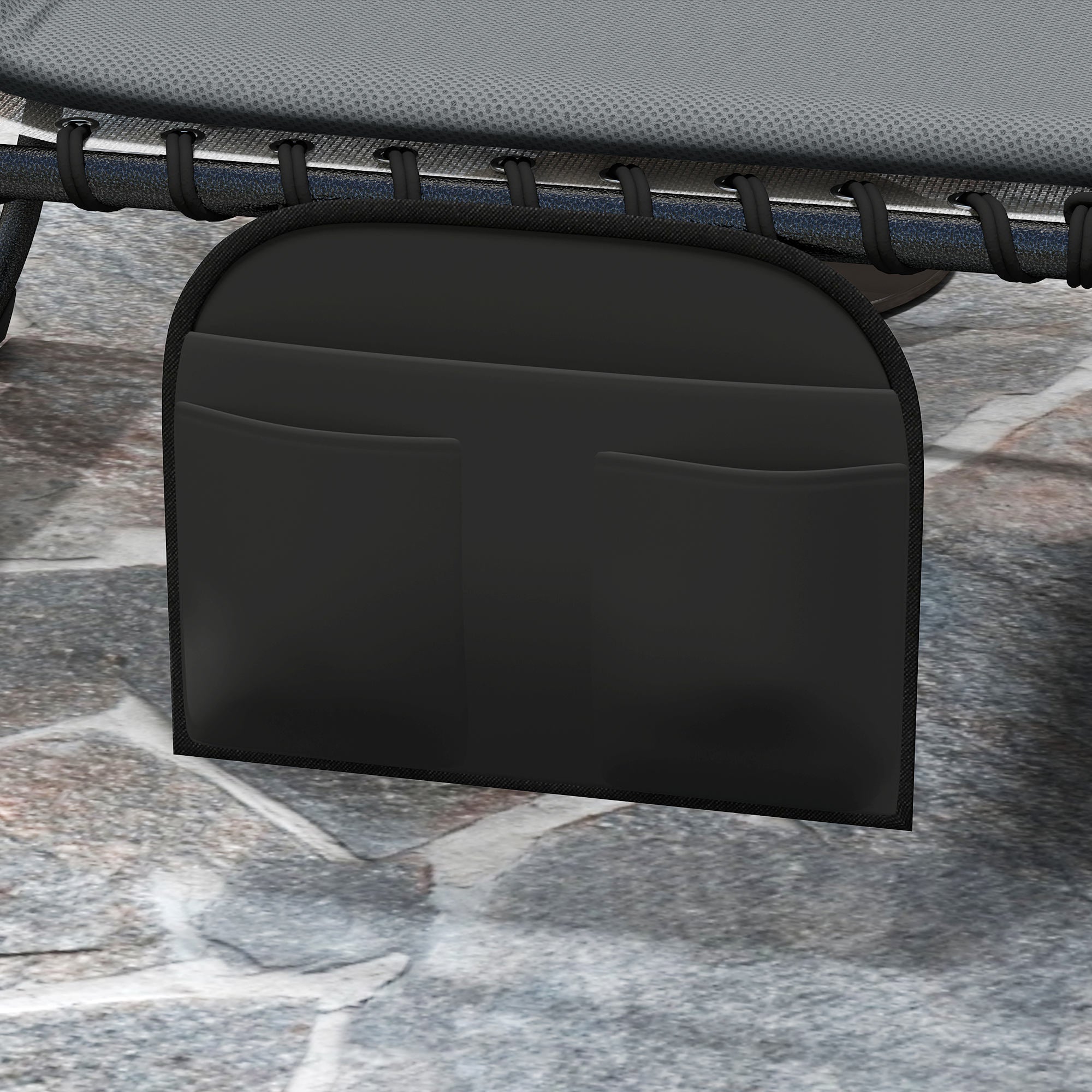 Outsunny Set of Two Reclining Sun Loungers - Charcoal Grey