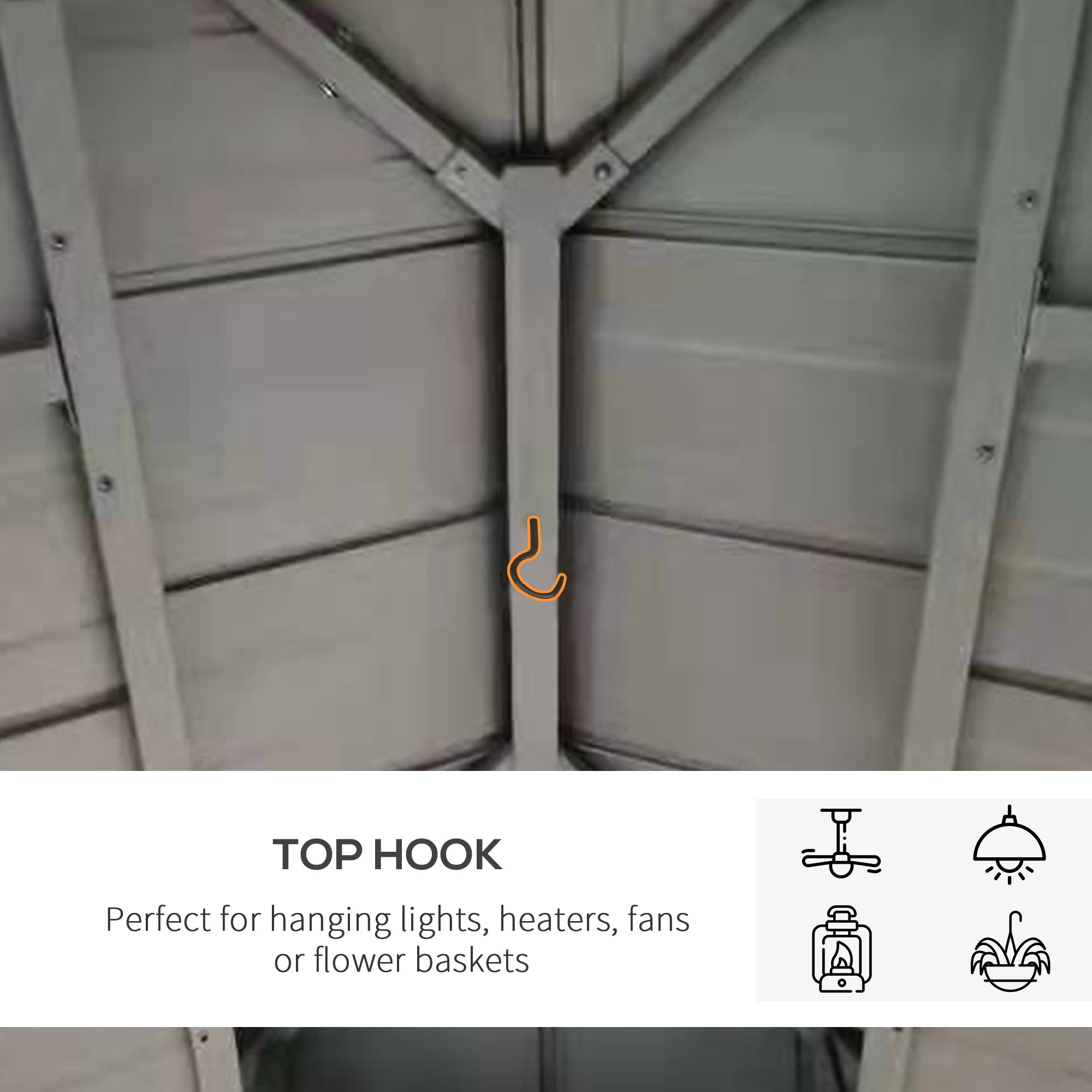 Outsunny 3.5 x 3.5m Outdoor Hardtop Gazebo Canopy with Two-tier Metal Roof and Solid Wood Frame Outdoor Patio Shelter for Patio, Garden, Black