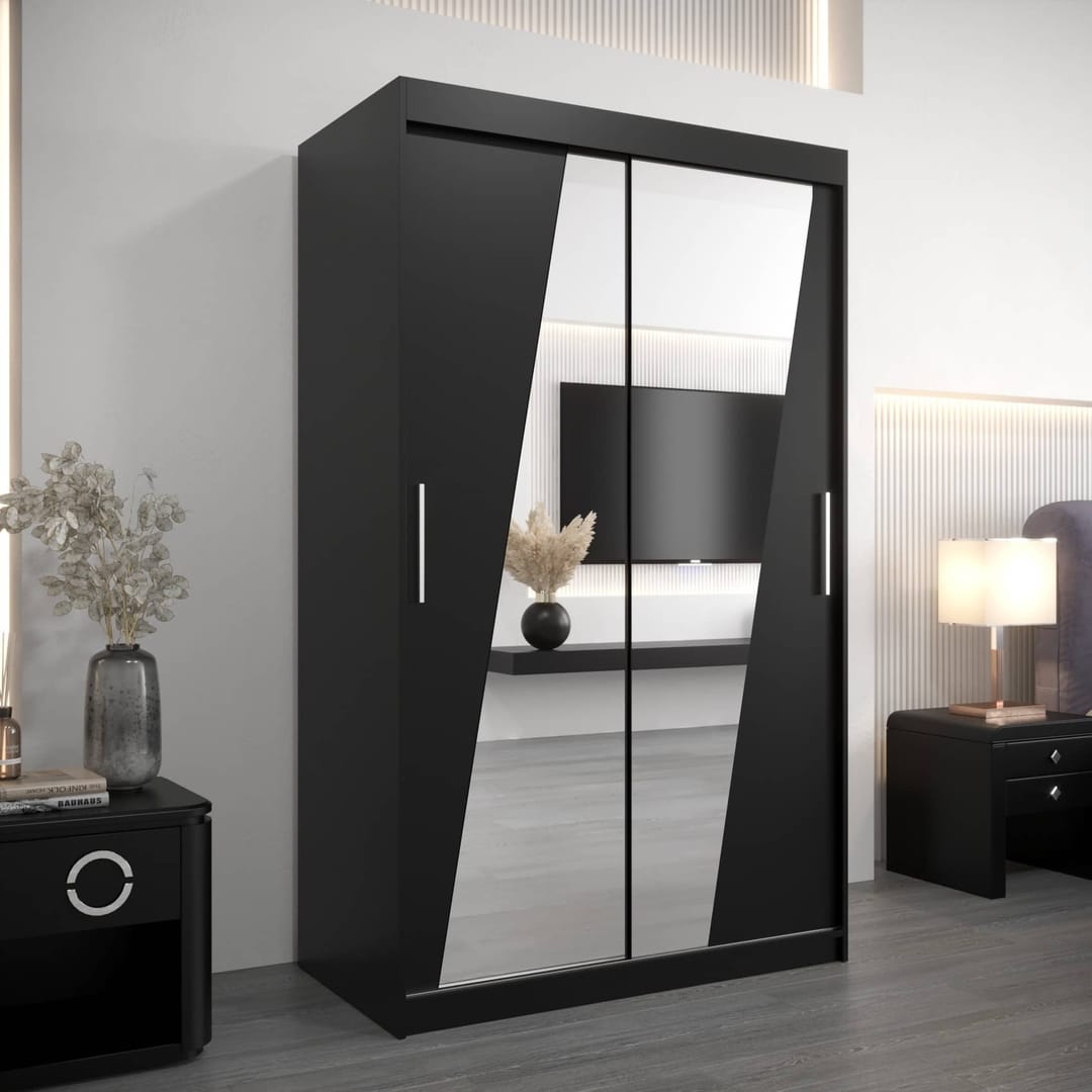 Rhomb Sliding Door Wardrobe 120cm