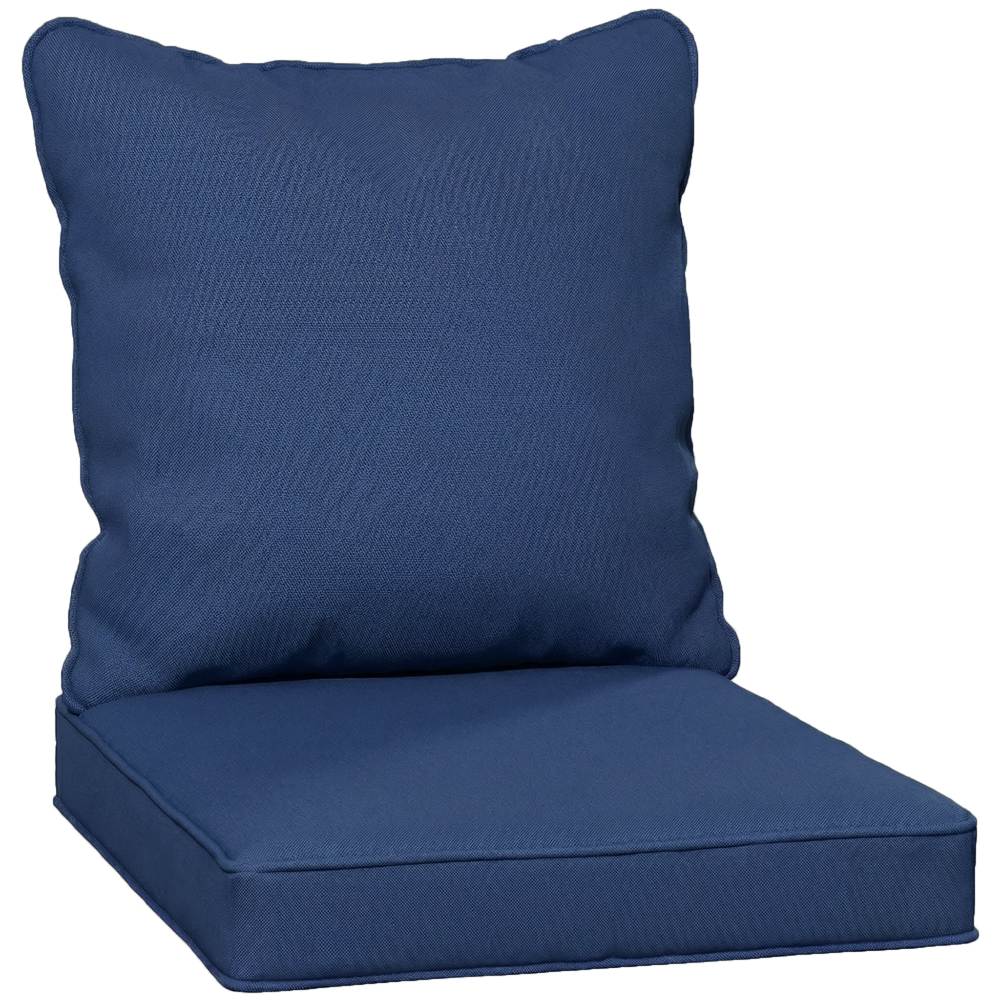 Outsunny Seat and Back Padded Cushion Set, CUSHION ONLY - Dark Blue