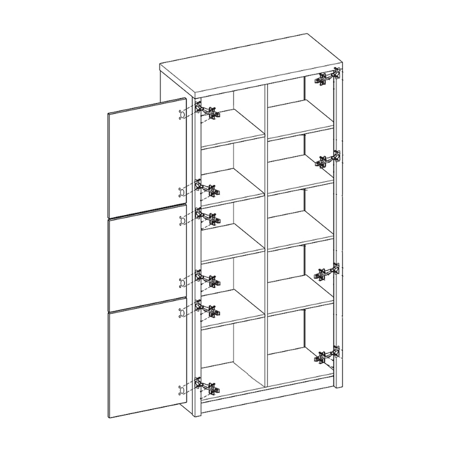 Roma ROM2 Tall Display Cabinet 90cm