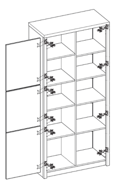 Roma ROM2 Tall Display Cabinet 90cm