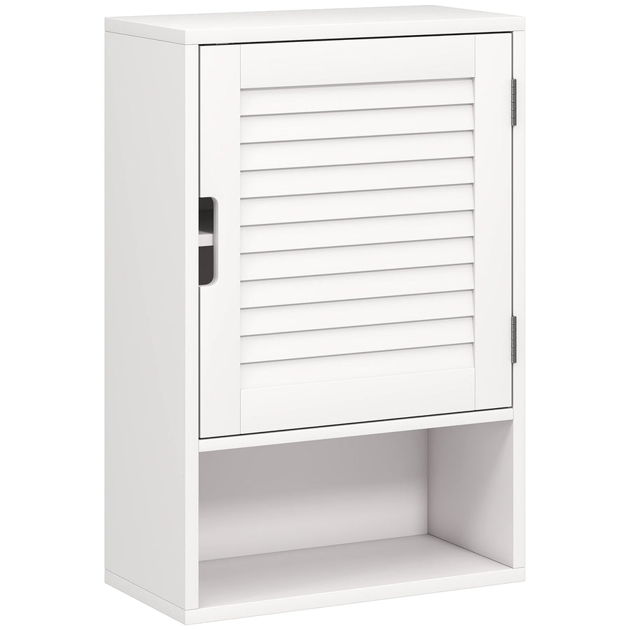 HOMCOM Bathroom Cabinet, Wall Mounted Storage Cabinet with Adjustable Shelves, 40 x 20 x 60 cm, White