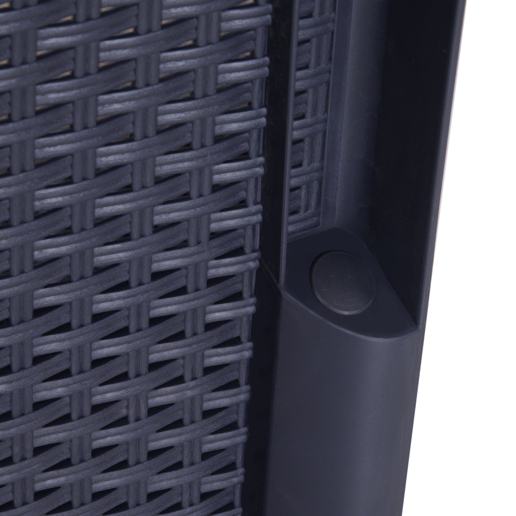 Outsunny 3 PCS Rattan Effect Garden Bistro Set 2 Chairs & Coffee Table Set with Cushion Patio Lawn Balcony Furniture - Dark Brown