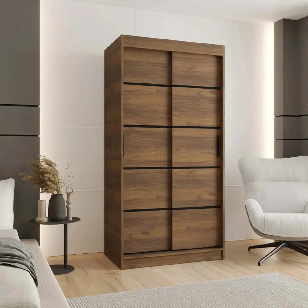 Rubino V1 Sliding Door Wardrobe 100cm