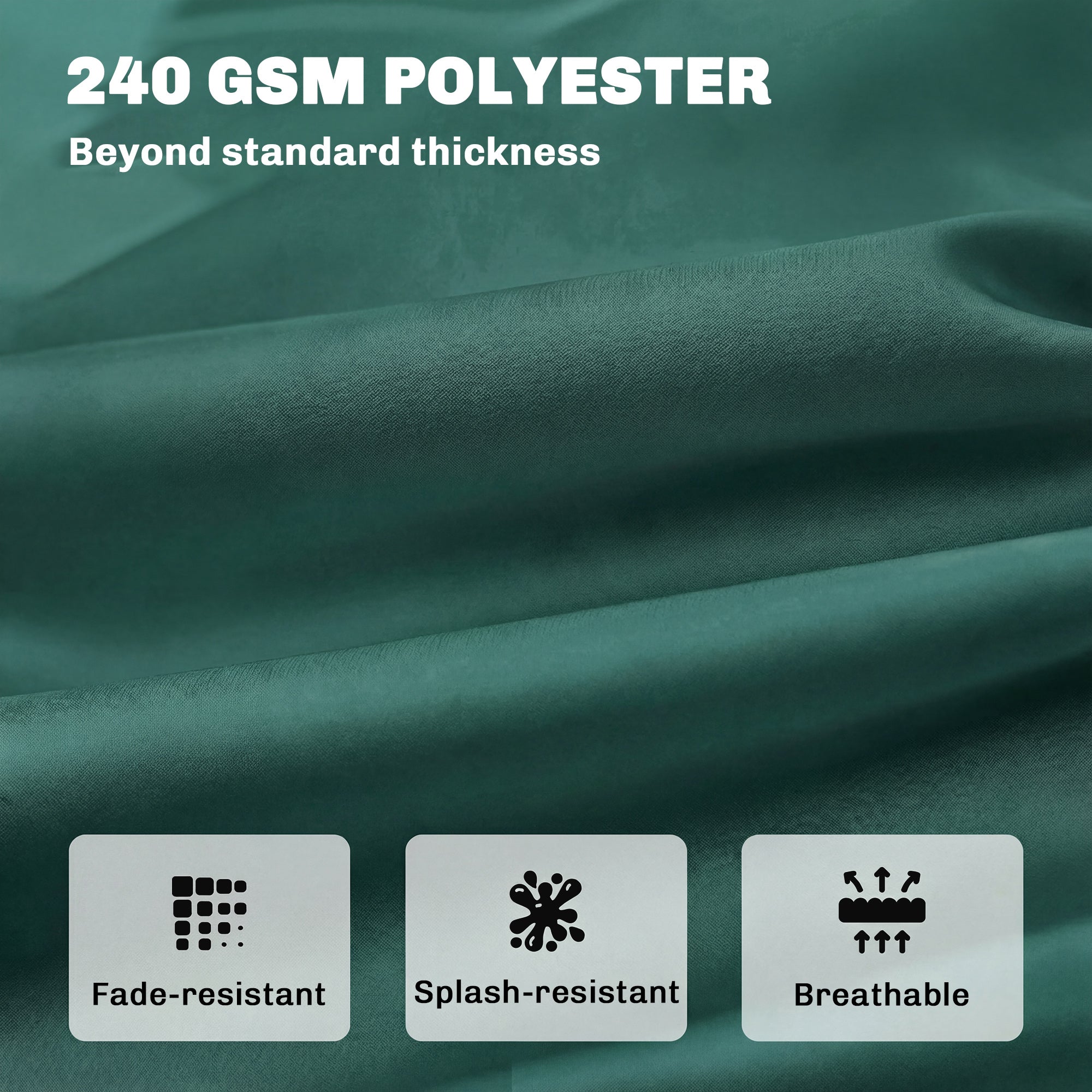 Outsunny 3 Seater Bench Cushion, Garden Chair Cushion with Back and Ties for Indoor and Outdoor Use, 98 x 150 cm, Green