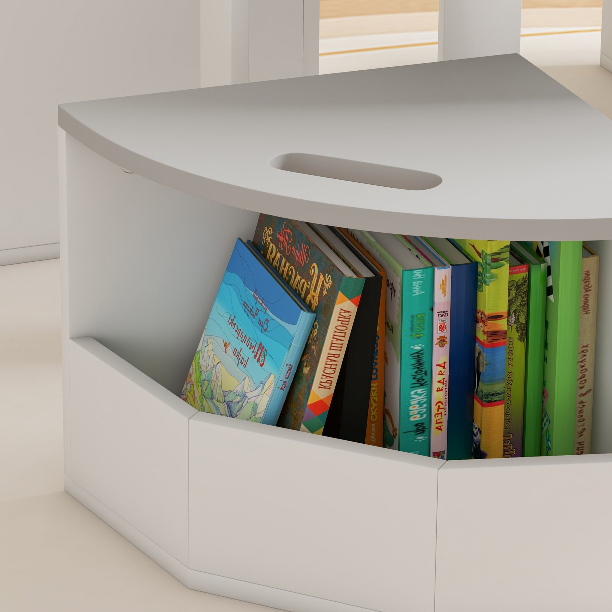 AIYAPLAY Five-Piece Kids Table and Chairs Set with Storage, for Ages 3-8 Years, Grey