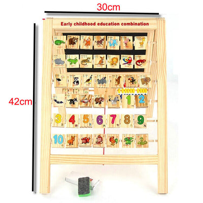 7 in 1 Kid Easel Wooden Blackboard Whiteboard Child Drawing Art Board