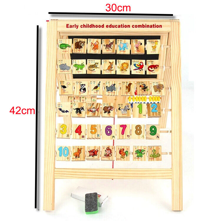 7 in 1 Kid Easel Wooden Blackboard Whiteboard Child Drawing Art Board