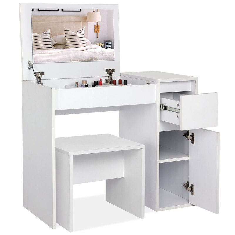 Dressing Table With Drawers Flip Up Mirror Vanity Bedroom Computer Office Desk