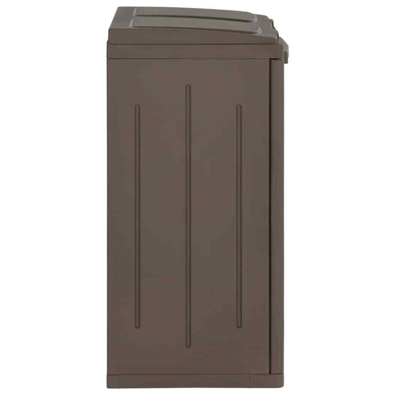 Trash Bin with 2 Doors Brown 65x45x88 cm Polypropylene