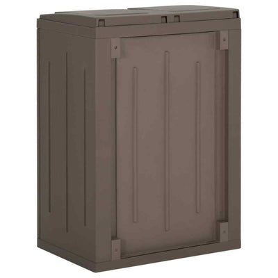 Trash Bin with 2 Doors Brown 65x45x88 cm Polypropylene