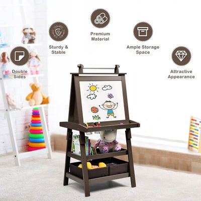 Children's Double-Sided Art Easel with Paper Roll