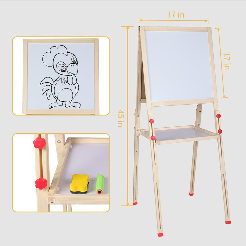 Kid Easel Wooden 3in1 Double Sided Magnetic Children&