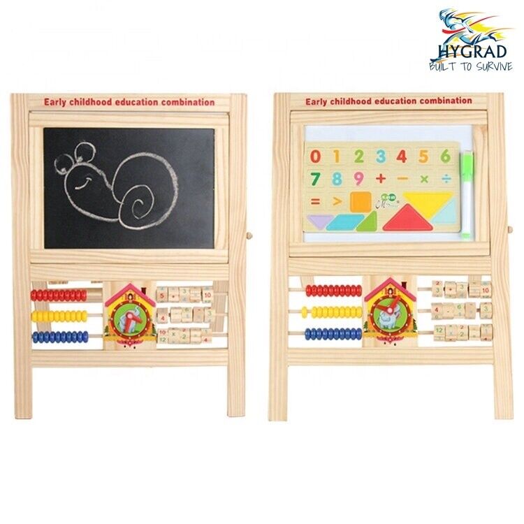 7 in 1 Kid Easel Wooden Blackboard Whiteboard Child Drawing Art Board