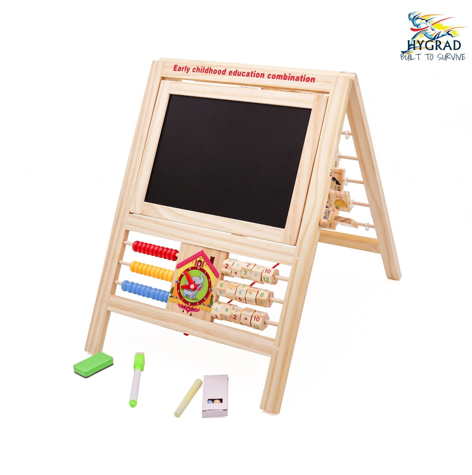 7 in 1 Kid Easel Wooden Blackboard Whiteboard Child Drawing Art Board –  Infyniti Home