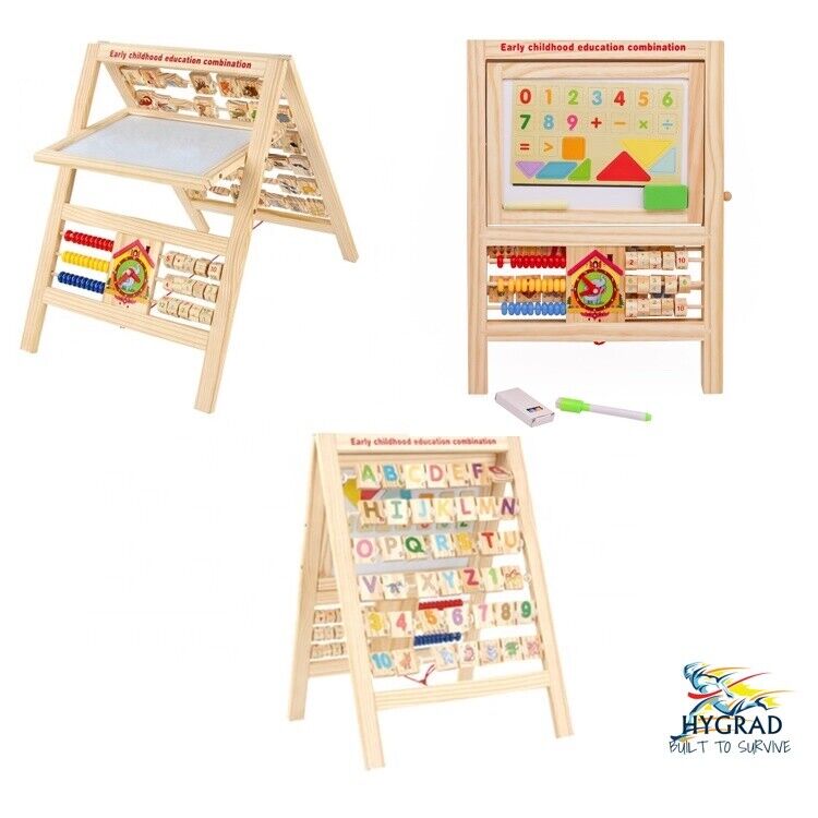 7 in 1 Kid Easel Wooden Blackboard Whiteboard Child Drawing Art Board