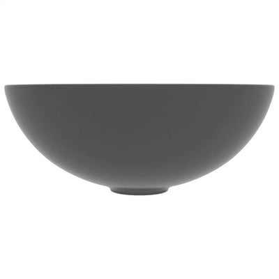 Bathroom Sink Ceramic Dark Grey Round