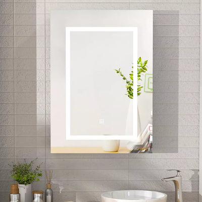 Illuminated LED Bathroom Mirror Cabinet with Light Wall Mounted and Touch Sensor