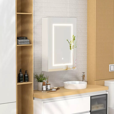 Illuminated LED Bathroom Mirror Cabinet with Light Wall Mounted and Touch Sensor