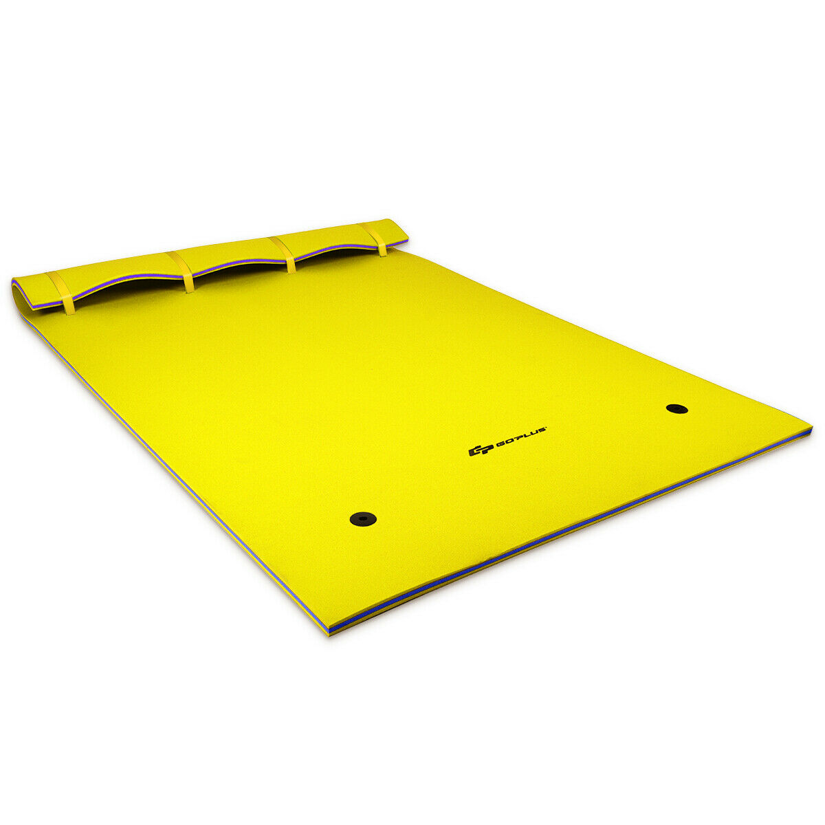 Large 3 Layer Floating Water Lounge Swimming Mat-Yellow