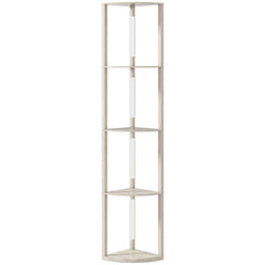 HOMCOM 4-Tier Corner Floor Lamp