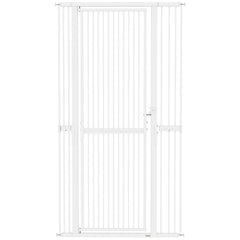 PawHut 180cm Extra Tall Pet Gate with 3.5 cm Narrow Gap, Pressure Mounted No Drilling Cat Gate for Doorways, 77-104cm Width