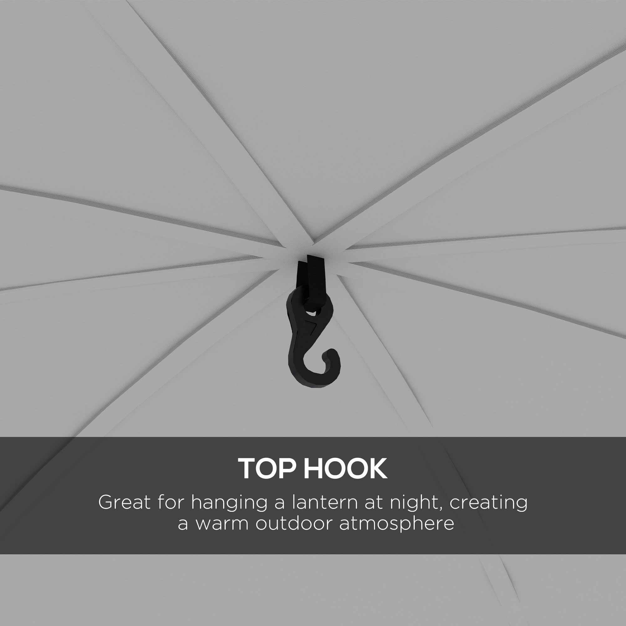 Outsunny 3.5 x 3.5M Camping Gazebo, Outdoor Event Shelter Dome Tent Garden Sun Shelter Patio Spire Arc Pavilion Camp Sun Shade Tent for 6-8 Person, Light Blue