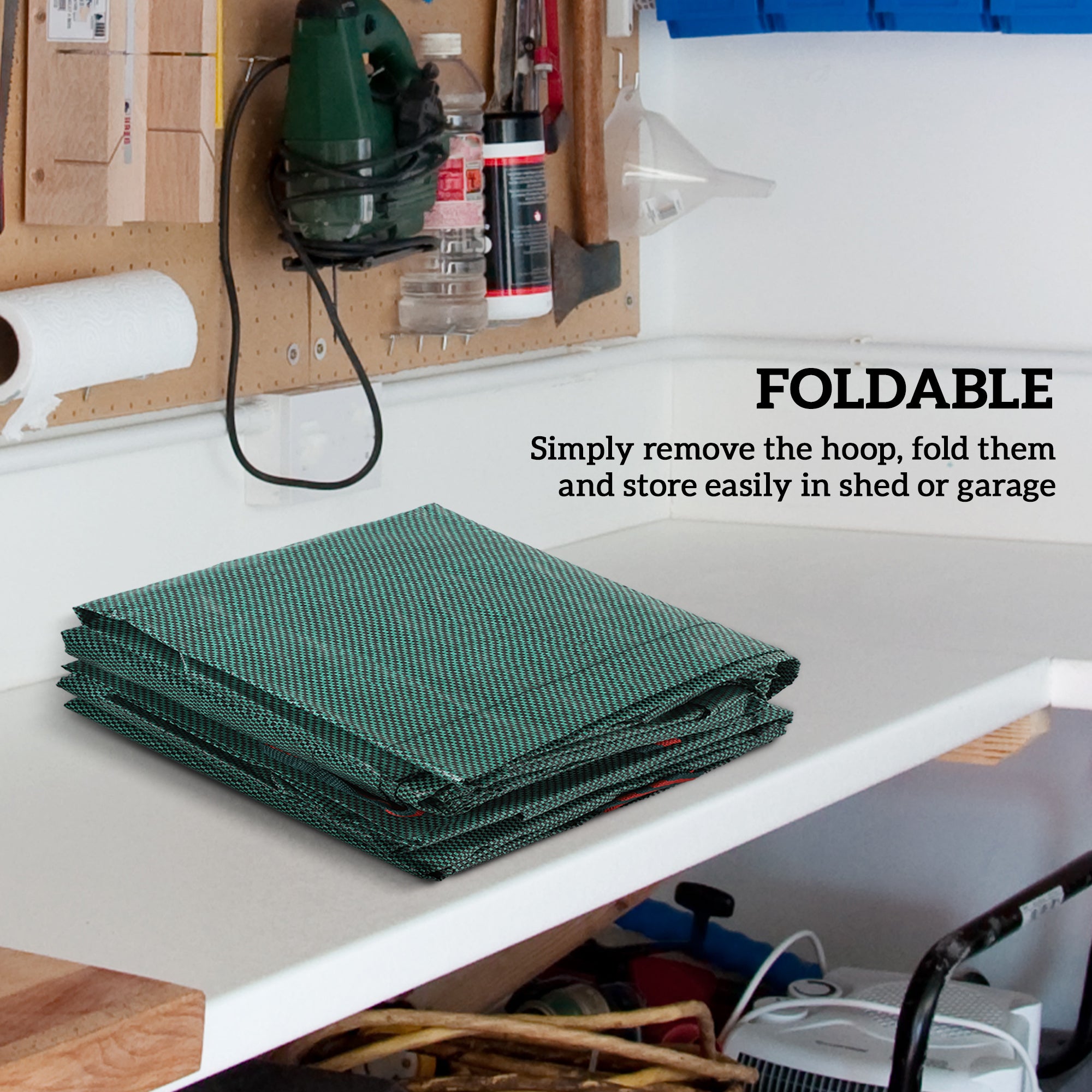 Outsunny Garden Waste Bags, 272L x 3 Heavy Duty Garden Bags, Foldable and Reusable Waste Sacks with Handles for Loading Leaf, Trash, Debris, Green