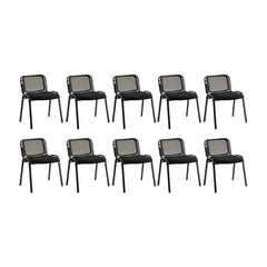 Set of 10 Stackable Waiting Room Chairs arranged in two rows against a plain white background