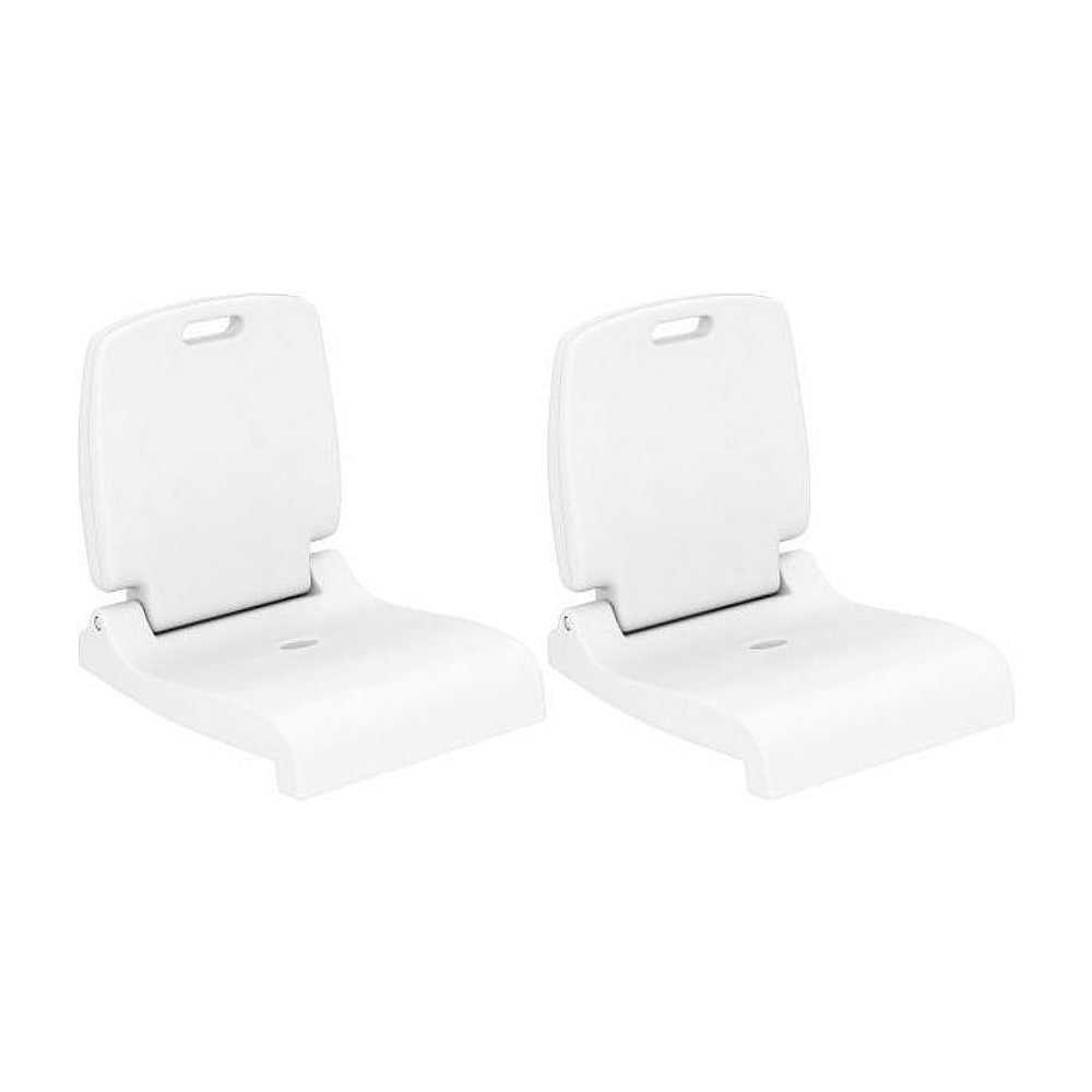 Set of 2 Poolside Chairs in white shown side by side on a plain white background